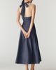 NIA Cadiz Cotton Halter Tie Midi Dress - 2