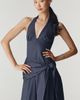 NIA Cadiz Cotton Halter Tie Midi Dress - 3