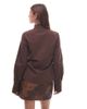 Nia NIA Alara tie detail shirt in brown - 4