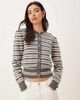 Nia Nia Baxter striped button up cardigan in gray - 1