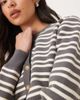 Nia Nia Baxter striped button up cardigan in gray - 4