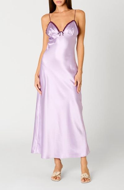 Nia Nia Camille Satin Midi Slipdress