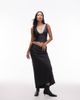 Nia NIA Celia lace trim silk top in black - 2