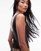 Nia NIA Celia lace trim silk top in black - 3