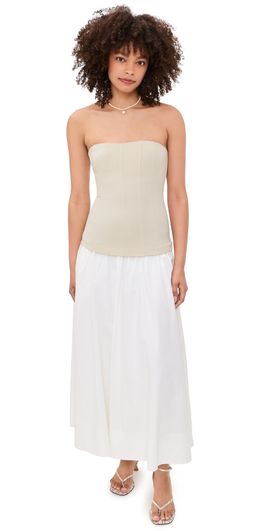 slim fit dress slacks Ladivine CH378W Fitted Neoprene Fit and Flare Wedding Dress Off White / Xs main image 0