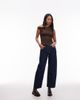 Nia NIA Fraise slinky twist off the shoulder top in espresso-Brown - 2