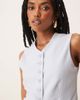 Nia Nia johanna button up vest top in sky-Blue - 3