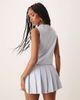 Nia Nia johanna button up vest top in sky-Blue - 4