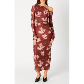 Nia Nia Lyra Floral One-Shoulder Long Sleeve Dress