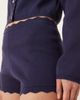 Nia NIA Mazzy knit scallop edged shorts in navy - part of a set - 4