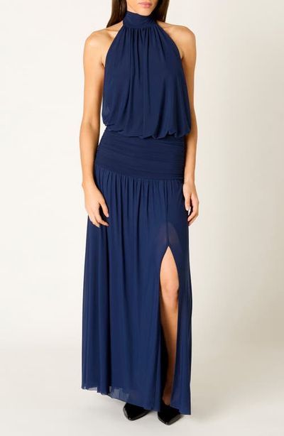 Nia Nia Rose Maxi Halter Dress