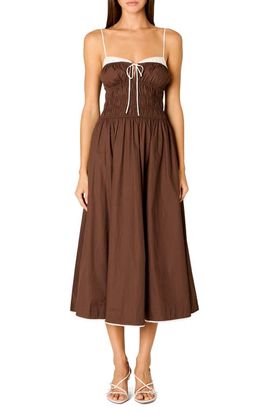 Nia Nia Thomas Smocked Sleeveless Midi Dress