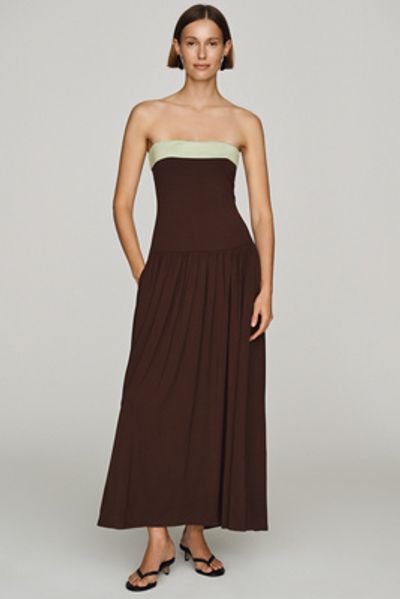 NIA Santo Strapless Midi Dress