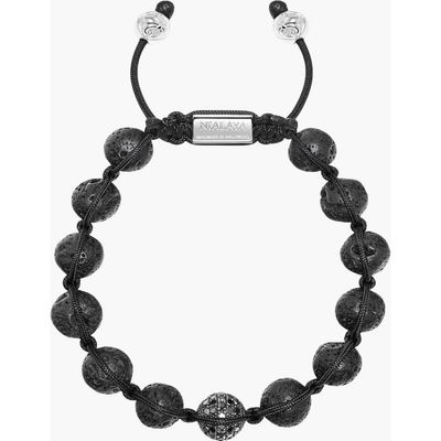 Nialaya Nialaya Black Diamond Lava Stone Beaded Bracelet 