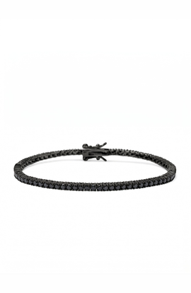 Nialaya Nialaya Black Mini Tennis Bracelet 
