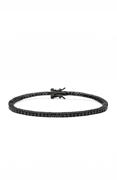Nialaya Nialaya Black Mini Tennis Bracelet 