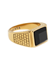 Nialaya Nialaya Brick Signet Ring With Agate - 1