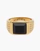 Nialaya Nialaya Brick Signet Ring With Agate - 3