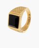 Nialaya Nialaya Brick Signet Ring With Agate - 4