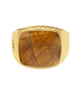 Nialaya Nialaya Gold Signet Ring With Brown Tiger Eye - 1