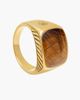 Nialaya Nialaya Gold Signet Ring With Brown Tiger Eye - 3