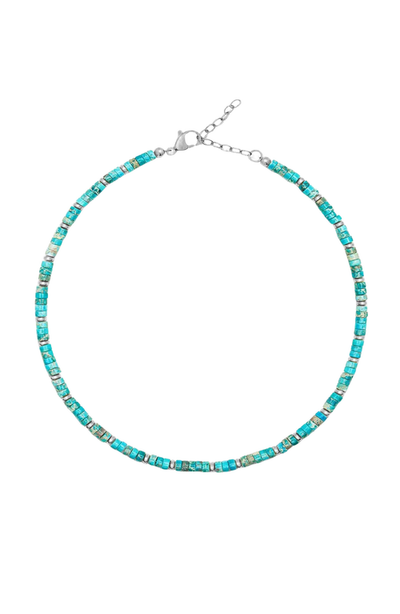 Nialaya Nialaya Heishi Turquoise Choker Necklace 