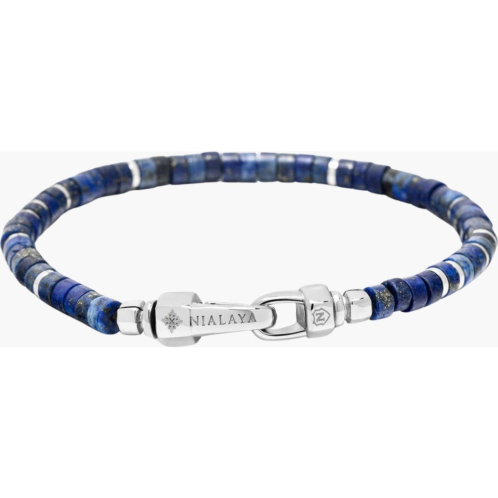 Nialaya Nialaya Lapis Heishi Bracelet
