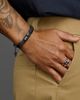 Nialaya Nialaya Matte Onyx Fleur Flatbead Bracelet - 4