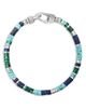 Nialaya Nialaya Men's Stainless Steel Multi Gemstone Heishi Bead Bracelet - 1