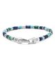 Nialaya Nialaya Men's Stainless Steel Multi Gemstone Heishi Bead Bracelet - 3