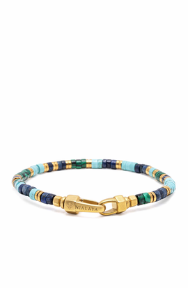 Nialaya Nialaya Ocean Mosaic Heishi Bracelet