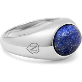 Nialaya Nialaya Oval Signet Ring With Lapis