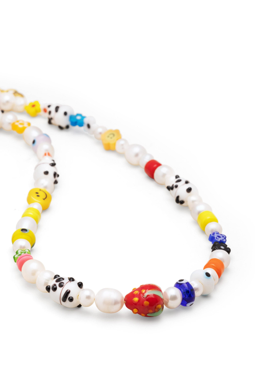Nialaya Nialaya Panda Assorted Bead Pearl Necklace