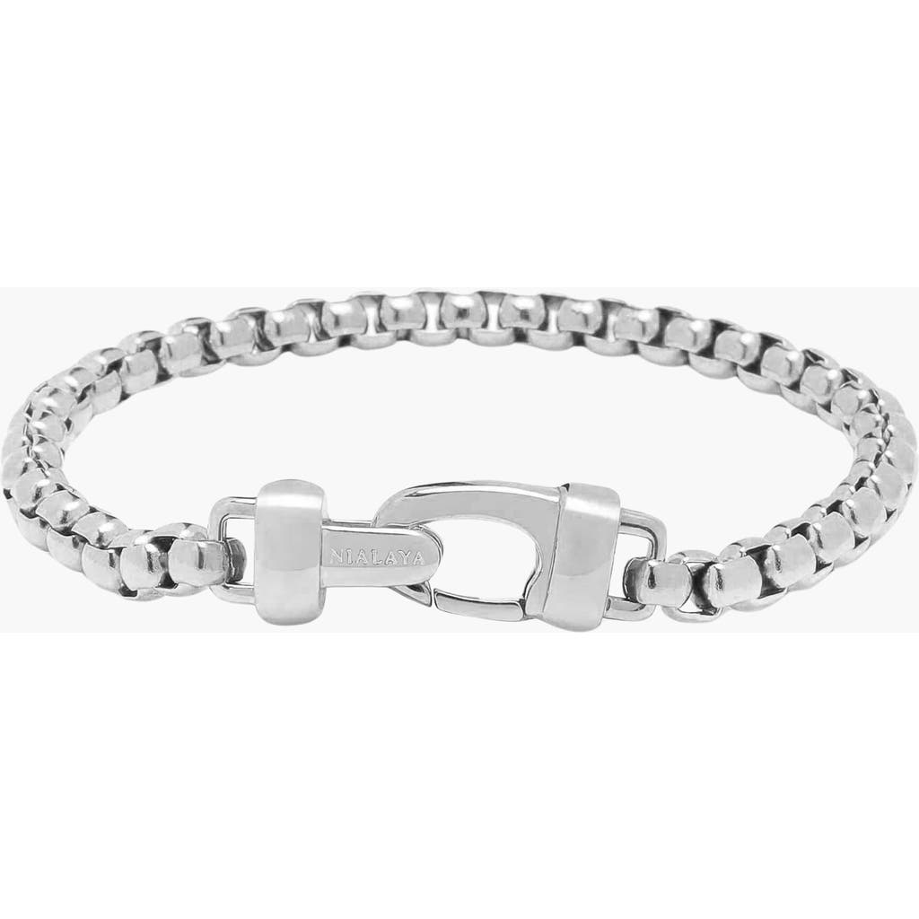 Nialaya Nialaya Silver Box Chain Bracelet 