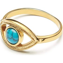 Nialaya Nialaya Skyfall Turquoise Evil Eye Ring