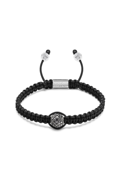 Nialaya Nialaya String Bracelet With Black Diamond Bead 