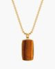 Nialaya Nialaya Tiger Eye Dog Tag Necklace - 1