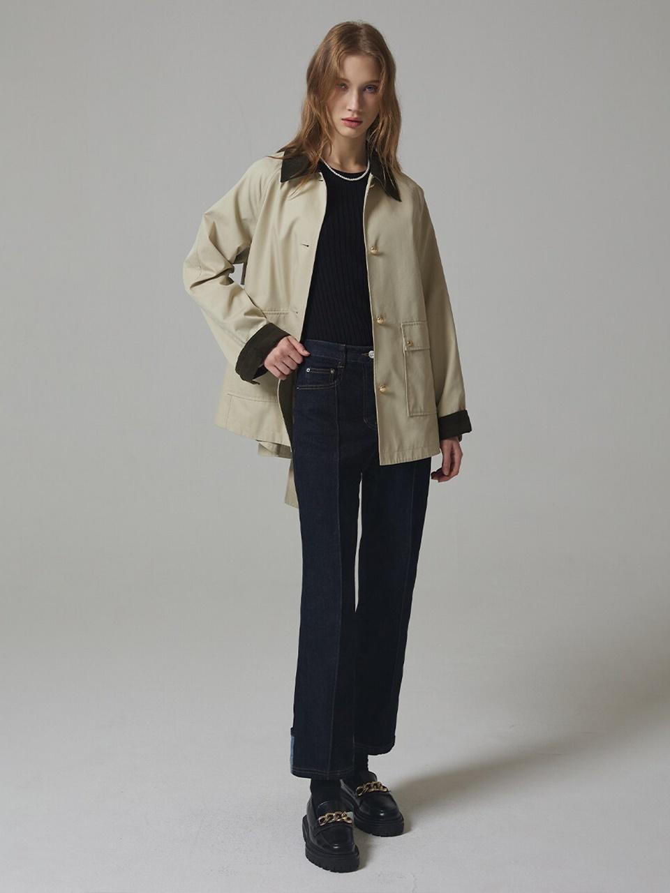 NICE CLAUP NICE CLAUP Back Turn-Up Denim Pants N233PWN804