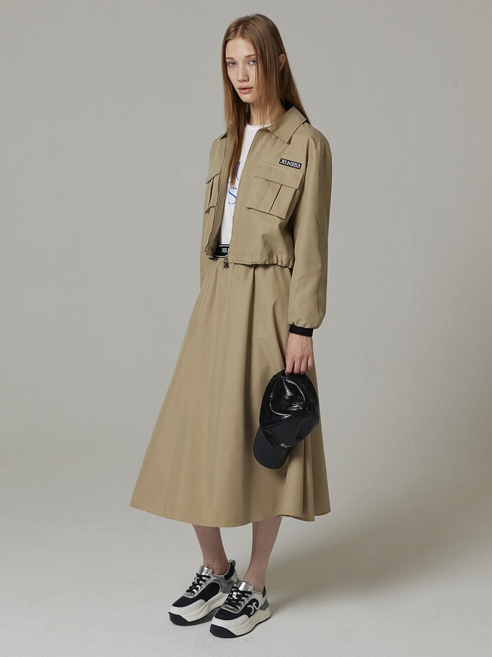 NICE CLAUP NICE CLAUP Banding Flare Full Skirt N233MWS830