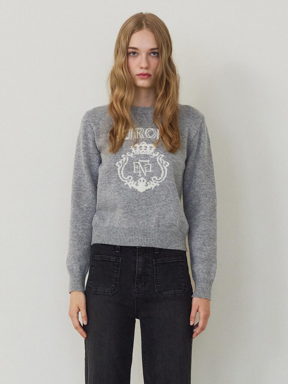 NICE CLAUP NICE CLAUP Jacquard Round Knitwear X246PWKA01