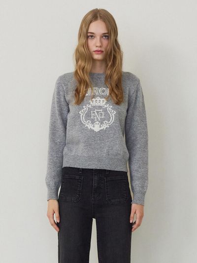 NICE CLAUP NICE CLAUP Jacquard Round Knitwear X246PWKA01