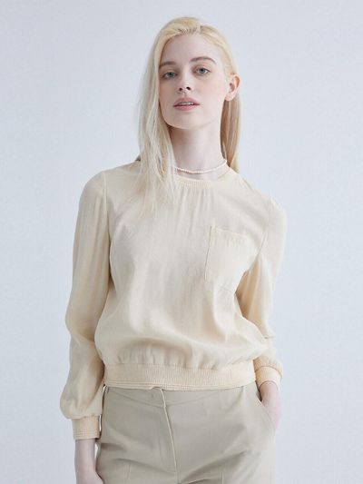 NICE CLAUP NICE CLAUP Knit Braid Blouse N241MWB219