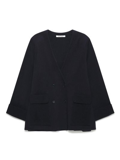 NICE CLAUP NICE CLAUP No Collar Double Knitwear Jacket N243PW