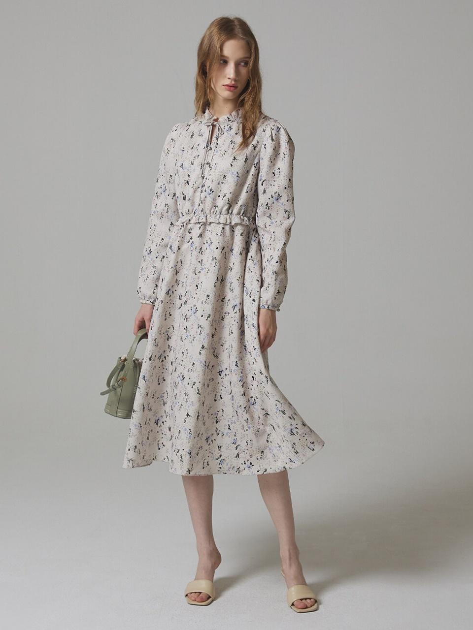 NICE CLAUP Nice Claup Printed Flare dress N233MWO808