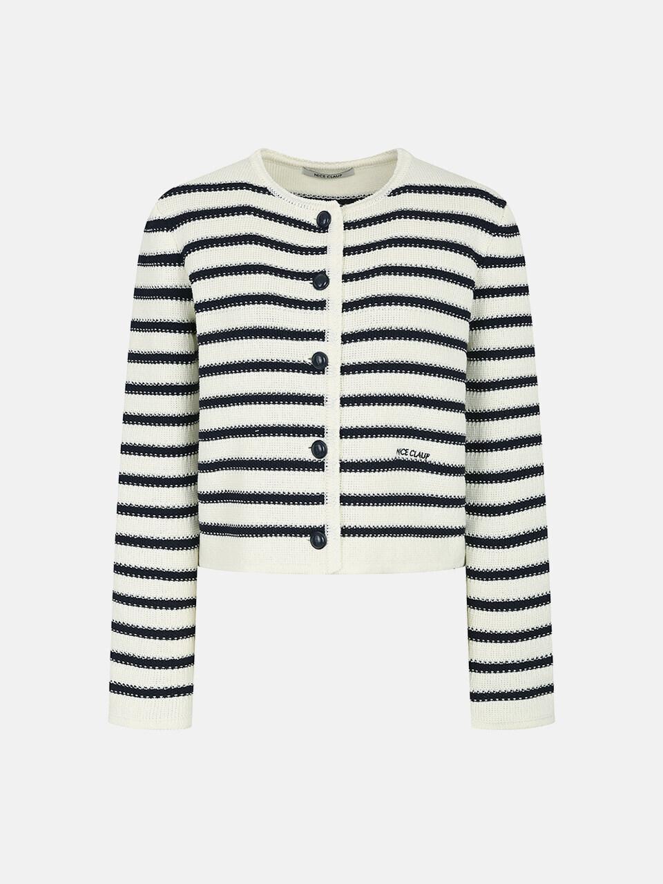 NICE CLAUP NICE CLAUP Stripe Cardigan N242OWK311