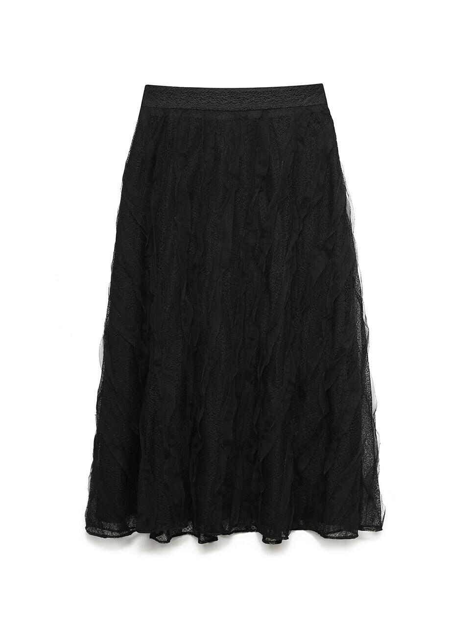 NICE CLAUP Nice Claup Texture Block Hooling Skirt N243MWS815