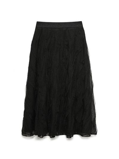 NICE CLAUP Nice Claup Texture Block Hooling Skirt N243MWS815