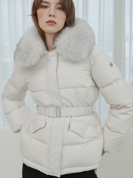 NICE CLAUP Slim-fit Short Down High Neck Jacket (A244PWDA12)