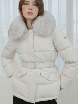 NICE CLAUP Slim-fit Short Down High Neck Jacket (A244PWDA12)