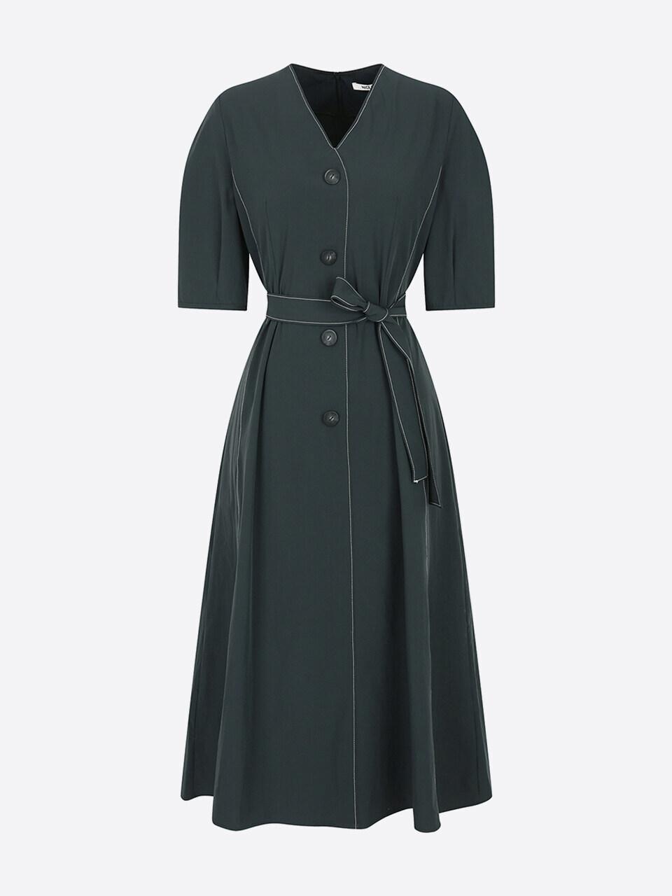 NICE CLAUP V-neck dress N243MWO712